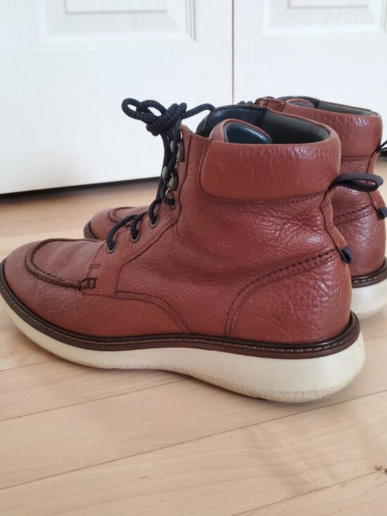ECCO Cognac Leather Boots - 8.5 main image 4